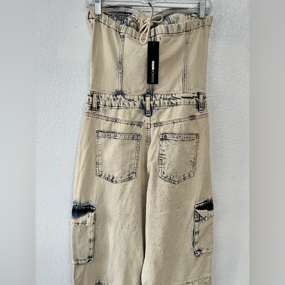 Fashion Nova One Last Dance Dream Jumpsuit Light wash Medium NWT - Picture 5 of 10